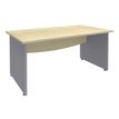 Burocean Dual - Bureau - rechthoekig - esdoornbruin - aluminium basis