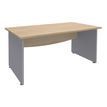 Burocean Dual - Bureau - rechthoekig - licht eiken - aluminium basis