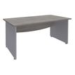 Burocean Dual - Bureau - rechthoekig - grijs eiken - aluminium basis