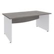 3253310175204-Bureau droit DUAL - L180 - Pieds blanc - plateau imitation Chêne gris-P_400009034_1-0