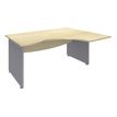 Burocean Dual - Bureau - L-vormig (rechts) - esdoornbruin
