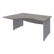 3253310175617-Bureau compact à gauche DUAL - L180 cm - Pieds alu - plateau imitation Chêne gris (Pieds de renfort ou caisson bout de bureau obligat-P_400009107_1-0