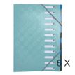 Exacompta 1928 Harmonika - sorteerder - A4 - voor 600 vellen - met tabbladen - turquoise