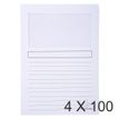 Exacompta SUPER - bestandmap - A4 - voor 80 vellen - wit, transparant (pak van 100)