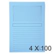 Exacompta SUPER - bestandmap - A4 - voor 80 vellen - transparant, lichtblauw (pak van 100)