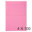 Exacompta SUPER - L-vormige map - A4 - voor 80 vellen - roze (pak van 100)