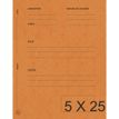 Exacompta - map met vierkante uitsparing - 220 x 310 mm - voor 200 vellen - oranje (pak van 25)