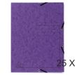 Exacompta - map met 3 flappen - A4 - voor 250 vellen - paars