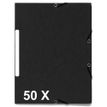 Exacompta - map met 3 flappen - 240 x 320 mm - zwart