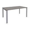 Bureau simple IRIS - L140 cm - Pieds aluminium - plateau imitation Chêne gris