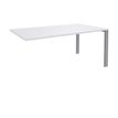 0404000121114-Bureau simple IRIS - L120 cm - Plan suivant - Pieds aluminium - plateau Blanc perle-P_400012111_1-0