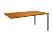 0404000121398-Bureau simple IRIS - L160 cm - Plan suivant - Pieds aluminium - plateau imitation Merisier-P_400012139_1-0