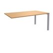 0404000121497-Bureau simple IRIS - L180 cm - Plan suivant - Pieds aluminium - plateau imitation Hêtre-P_400012149_1-0