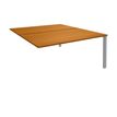 0404000122111-Bureau Bench IRIS - L120 cm - Plan suivant - Pieds aluminium - plateau imitation Merisier-P_400012211_1-0
