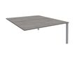 Bureau Bench IRIS - L160 cm - Plan suivant - Pieds aluminium - plateau imitation Chêne gris