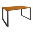 0404000122586-Bureau droit LOFTER - L80 cm - Plateau imitation Merisier - pied Carbone-P_400012258_1-0
