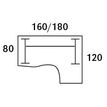 0404000123385-Bureau compact LOFTER - L180 cm - Retour à droite - Plateau Blanc - pied Carbone - (pied de renfort obligat-P_400012338_2-2