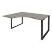 0404000123569-Bureau compact LOFTER - L180 cm - Retour à gauche - Plateau imitation chêne gris - pied Carbone - (pied de renfort obligat-P_400012356_1-0