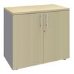Burocean PRO - Keukenkast - 2 deuren - onderdeelplank - esdoornbruin, aluminium