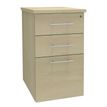 Burocean - Voetsteun - mobiel - 3 lades - met melamine gecoate spaanplaat - esdoornbruin