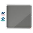 Nobo - Vitrine d'affichage - 6 feuilles A4 - surface en feutre gris - porte battante - 70,8 x 66,7 x 4,3 cm