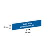 Plaque boîte à lettres personnalisée avec votre texte - 100 x 20 mm - bleue - adhésivée prête à poser
