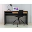 Bureau ARCADE - 126 cm - avec tiroir et niche - chêne du bocage/anthracite