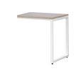 Retour bureau MT1 Elégance - L80 x P67 x H75 cm - pieds blancs - plateau imitation hêtre