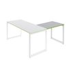 3700339874149-Retour bureau MT1 Elégance - L80 x P67 x H75 cm - pieds blancs - plateau blanc chants vert--1
