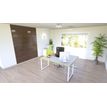 3700339874149-Retour bureau MT1 Elégance - L80 x P67 x H75 cm - pieds blancs - plateau blanc chants vert--2