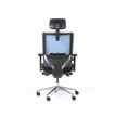 3701338801082-Fauteuil de bureau ergonomique SYNEC - accoudoirs réglables - appuie-tête réglable - noir et bleu--4