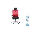 Fauteuil de bureau ergonomique SYNEC - accoudoirs réglables - appuie-tête réglable - noir et rouge