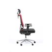 3701338801099-Fauteuil de bureau ergonomique SYNEC - accoudoirs réglables - appuie-tête réglable - noir et rouge--2