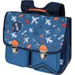 3664447121734-Cartable By Oberthur Boy Avions 38 cm - 2 compartiments - marine et bleu chiné - Oberthur--0