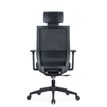 3700339918508-Fauteuil de bureau MAXIM - accoudoirs réglables - Appuie tête - noir--5