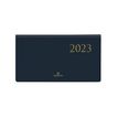 Agenda de poche à l'italienne Kiev - 1 semaine sur 2 pages - 9,5 x 17,5 cm - bleu marine - Oberthur