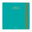 Agenda à élastique Cachemire - 1 semaine sur 2 pages - 16,5 x 16,5 cm - vert - Oberthur
