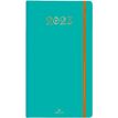 Agenda de poche Cachemire - 1 semaine sur 2 pages - 9,5 x 17,5 cm - vert - Oberthur