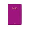 Agenda à élastique Cachemire - 1 semaine sur 2 pages - 10 x 15 cm - violet - Oberthur