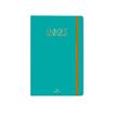 Agenda à élastique Cachemire - 1 semaine sur 2 pages - 10 x 15 cm - vert - Oberthur