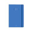 Agenda à élastique Cachemire - 1 semaine sur 2 pages - 10 x 15 cm - bleu - Oberthur