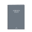 Agenda Portland - 1 semaine sur 2 pages - 17 x 24,5 cm - gris - Oberthur