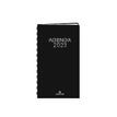 Agenda de poche Portland - 1 semaine sur 2 pages - 9,5 x 17,5 cm - noir - Oberthur