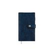 Agenda de poche spiralé Louisiane - 1 semaine sur 2 pages - 9,5 x 17,5 cm - bleu marine - Oberthur