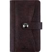 Agenda de poche spiralé Davos - 1 semaine sur 2 pages - 9,5 x 17,5 cm - marron - Oberthur