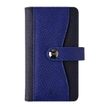 Agenda de poche spiralé Davos - 1 semaine sur 2 pages - 9,5 x 17,5 cm - bleu - Oberthur