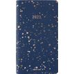 Agenda de poche Céleste - 1 semaine sur 2 pages - 9,5 x 17,5 cm - bleu marine - Oberthur