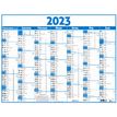 Oberthur Classique - Calendrier 7 mois par face - 32 x 42 cm - bleu