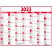 Oberthur Classique - Calendrier 7 mois par face - 43 x 55 cm - rouge