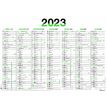 Oberthur Fluo - Calendrier 7 mois par face - 21 x 26,5 cm - vert
